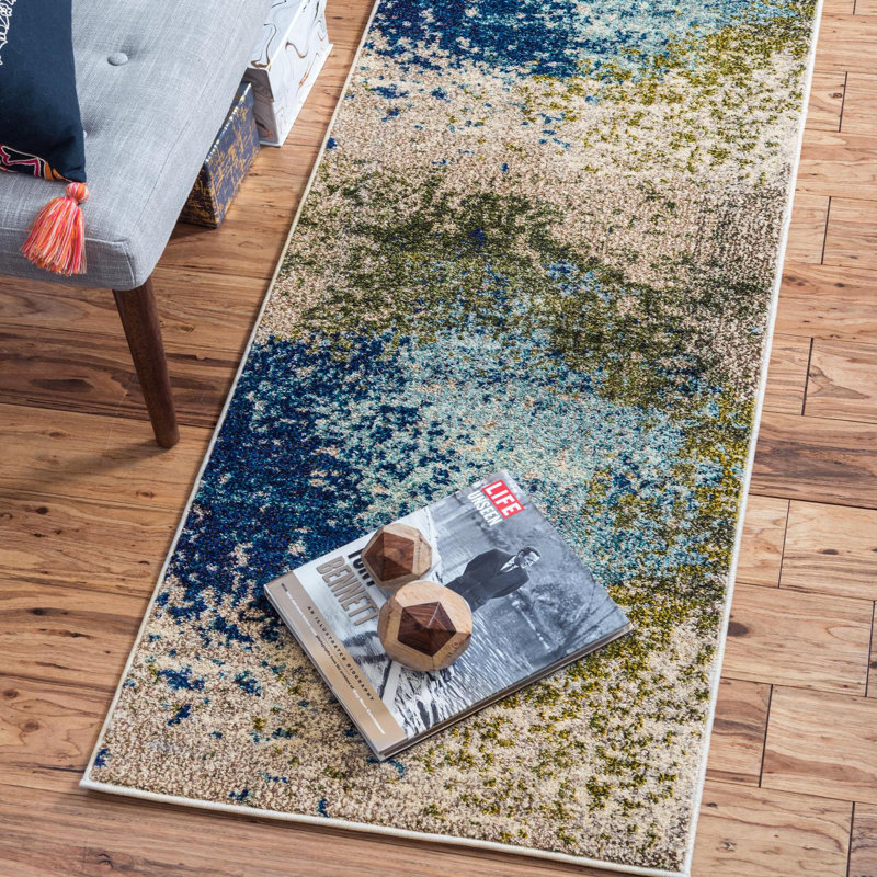 Rizer Washable Abstract Indoor Rug, Runner 2' x 8'