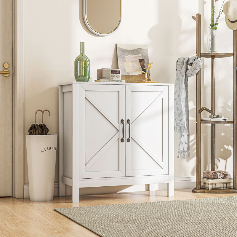 Meuble de rangement, buffet avec tablette ajustable, Blanc
