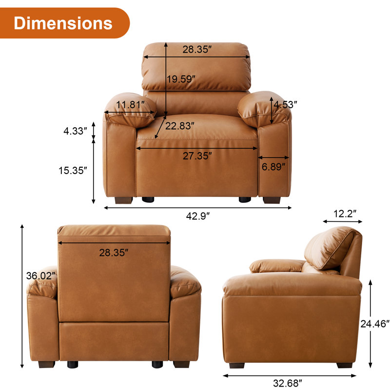 Pu Faux Leather Sofa Modular Couch