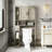 Farmhouse Over The Toilet Storage Cabinet With Barn Doors, Space-Saving Bathroom Organizer With Adjustable Shelves For Bathroom And Laundry Room-336722680