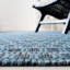 Amboy Flat Weave Wool/Cotton Geometric Rug in Blue/Black-1301509733