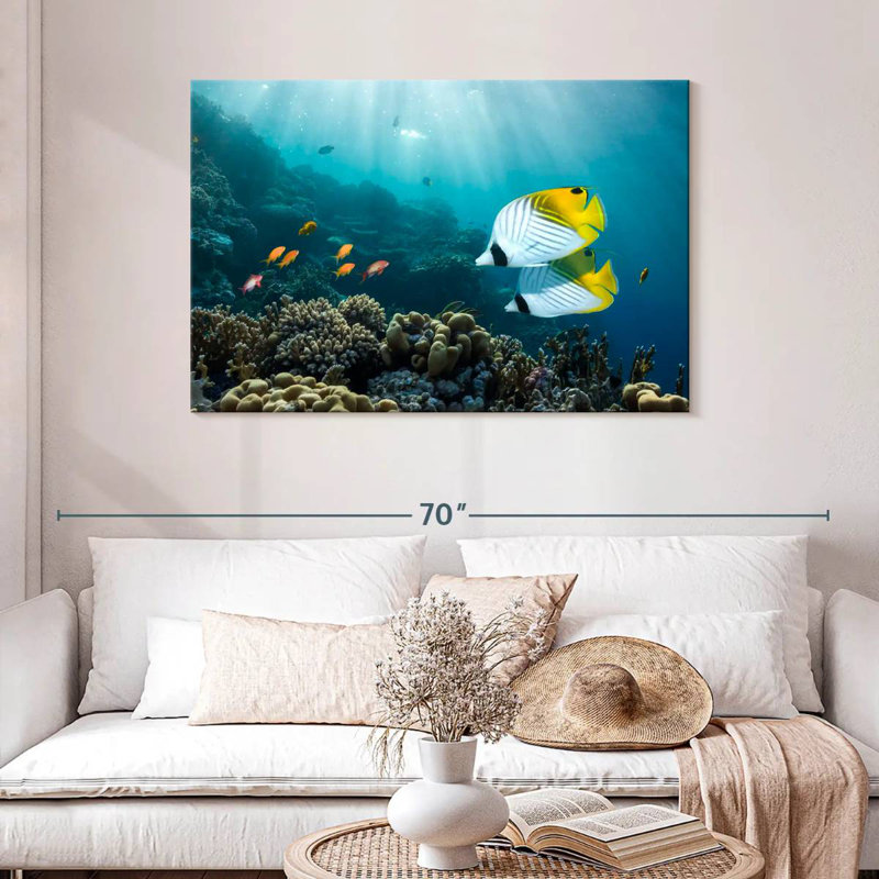 Fish By The Coral Reef, 30" H x 45" W