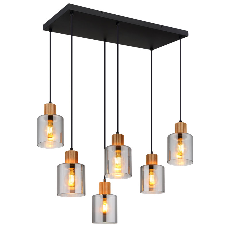 Daneya 6 - Light Matte Black Pendant