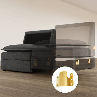 U Shaped Sectional Sofa, Double-layer Cushion Cloud Couch With Ottoman, Modular Sectional For Living Room, Dark Gray