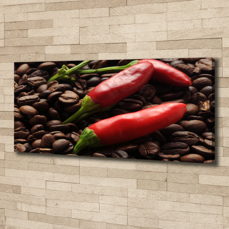 Chillies And Coffee - Wrapped Canvas Print