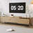 Boho TV Stand For Tvs Up To 80 Inches, Modern Farmhouse Media Console With Rattan Decor And Solid Wood Legs, TV Stand