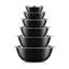 Brightware Stainless Steel Mixing Bowl  - Black - Set of 6-73674346