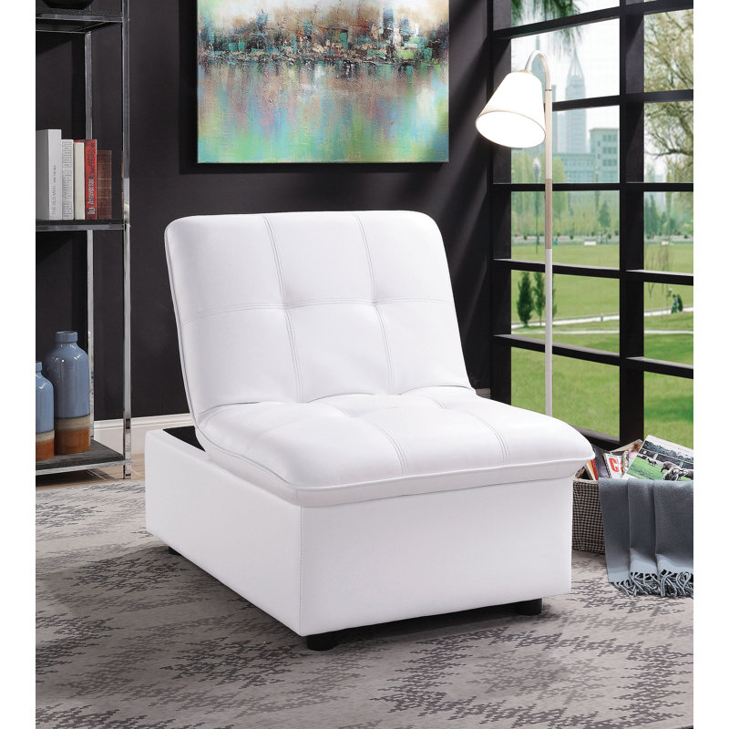 Fauteuil futon simple 39,5 po Elwell, Blanc