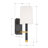 Charland 1 - Light Dimmable Black/Gold Armed Sconce