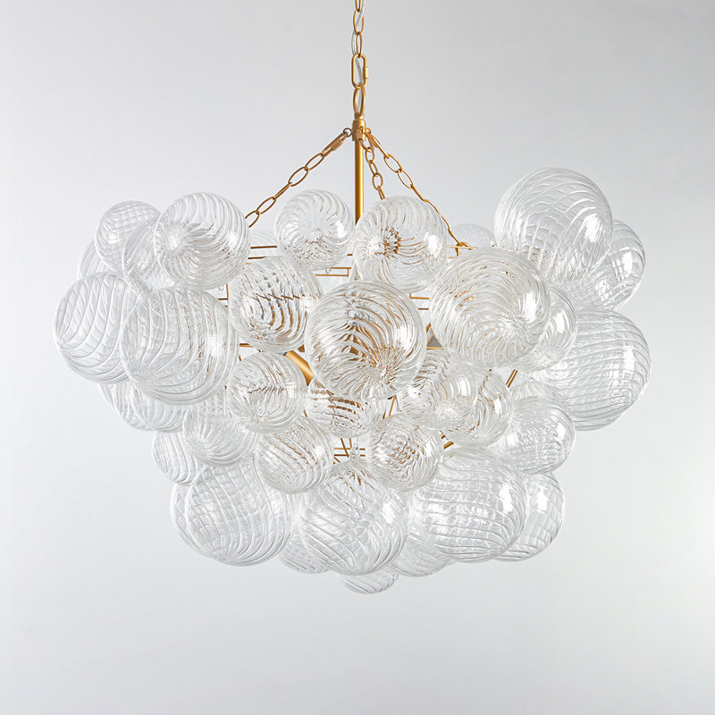 Lustre en verre 6 lumières Yavette