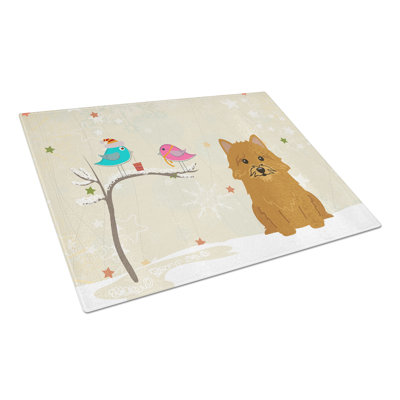 Planche à découper terrier norwich en verre trésors caroline Christmas Presents