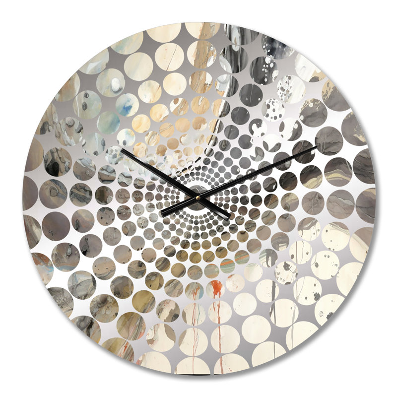 Horloge murale subtile Serenity Watercolor Waves I - Abstract Shapes, Petit