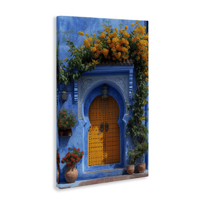 Art mural bleu et orange sur toile par RB