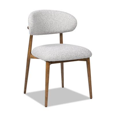 Biborka 20.5"" Modern Upholstered Dining Chair With Wood Frame, Salt & Pepper Boucle -  George Oliver, 81A4D66EB0824204A2334B082C891D2F