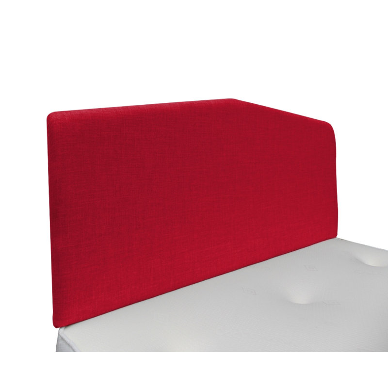 Burchett Upholstered Headboard, Double (4'6), Red, Linen