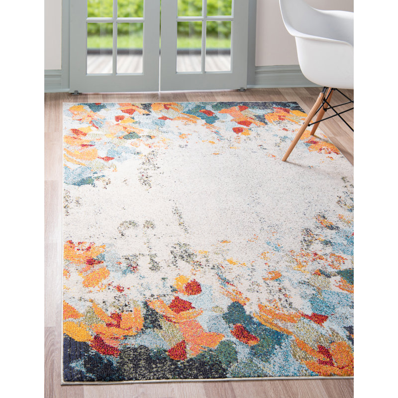 Rusland Washable Abstract Indoor Rug, Rectangle 8' x 10'