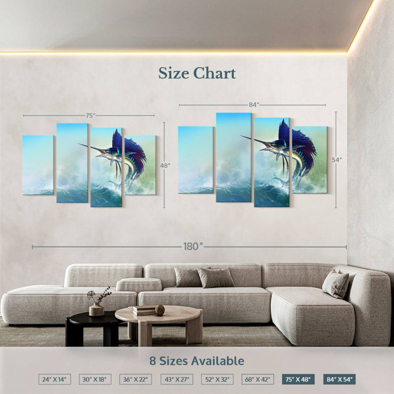 Brampt Sailfish Jump, 48" H x 75" W