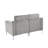 Corduroy Two - Seater Gray Modular Sectional , Soft And Relaxing Seating Area, Simple Installation, Frame, Cushioned In Gray, Comfortable, Easy To Assemble With Installation Hardware Tools, Frame-348774325