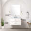 Meuble-lavabo blanc 30 po X P 22 po, comptoir en marbre, robinet, miroir simple 28 po 30 po x 22 po, marbre