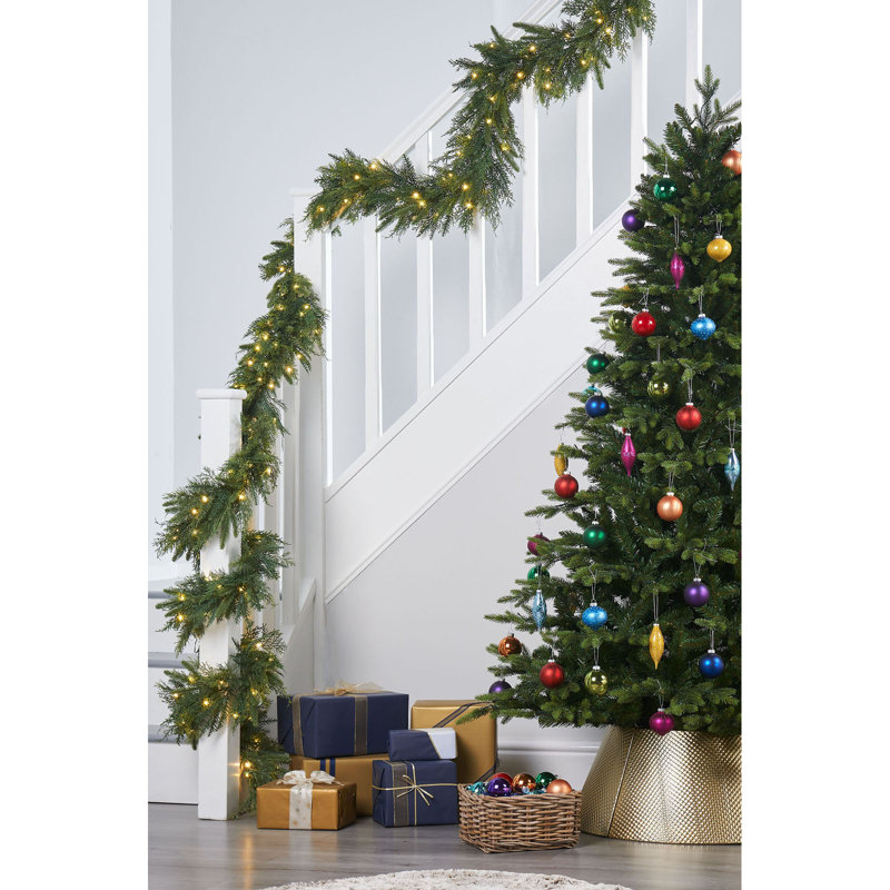 35.56cm Lighted Faux Garland with Lights