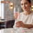 4-Piece Clear Champagne Flutes With Pink Dot Decor