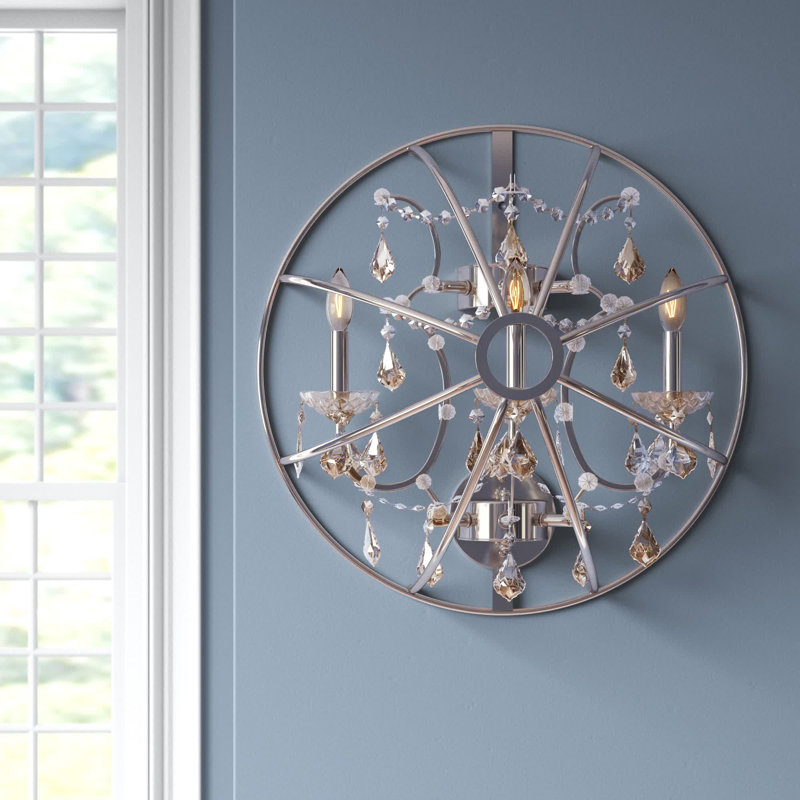 Fem Candle Wall Light, Crystal (Clear), Rustic Intent
