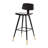 Azurie LeatherSoft Barstools with Iron Frame and Gold Tipped Legs-911500882