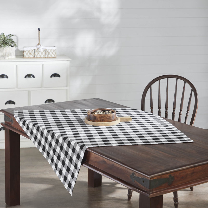 Annie Buffalo Check Dining Linens, Black/White