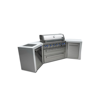 Stainless Steel 18" 5-Piece 6-Burner Natural Gas Modular Outdoor Kitchens
