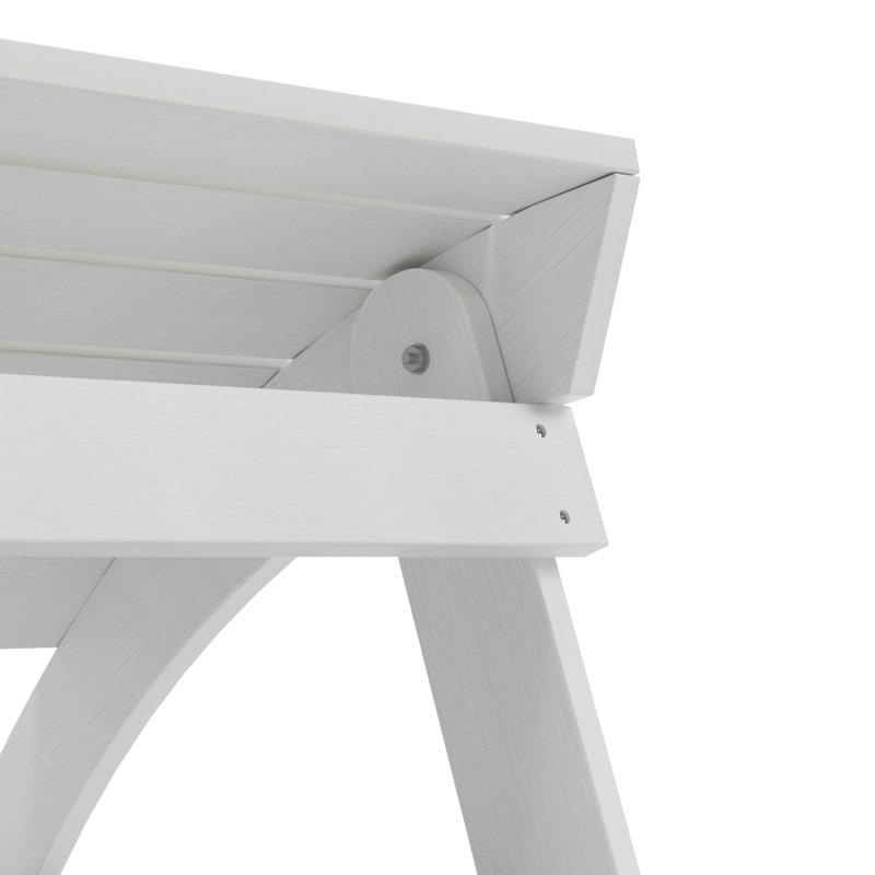 Repose-pieds pliant en polyuréthane Attapulgus, Blanc