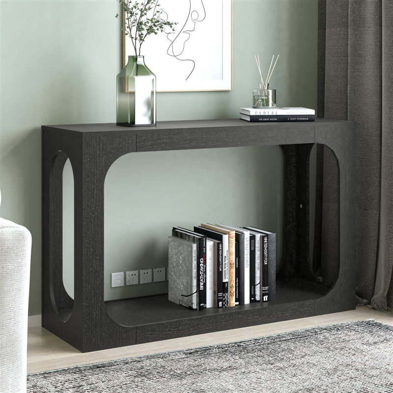 Northfleet 47" Console Table, Black Oak