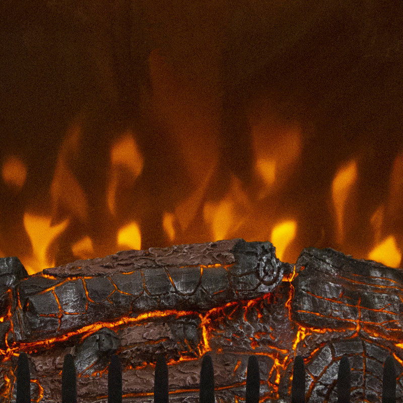 Adali Wall Inset Electric Fire, Polished Nickel