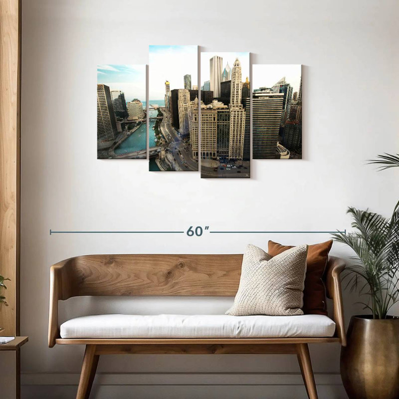 Sireci Chicago Skyline View, 27" H x 43" W