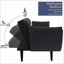 Canapé de 74 po en velours noir pour petits appartements Sofas | Noir | Mélange de polyester-245538071