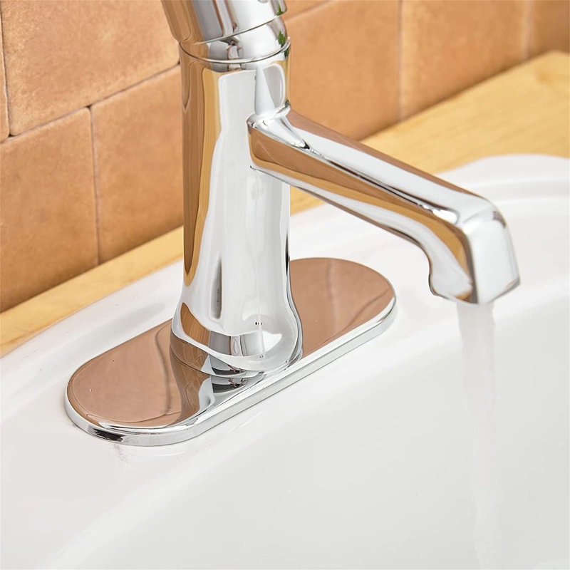 Single-Hole Single-handle Bathroom Faucet with Drain Assembly, Chrome