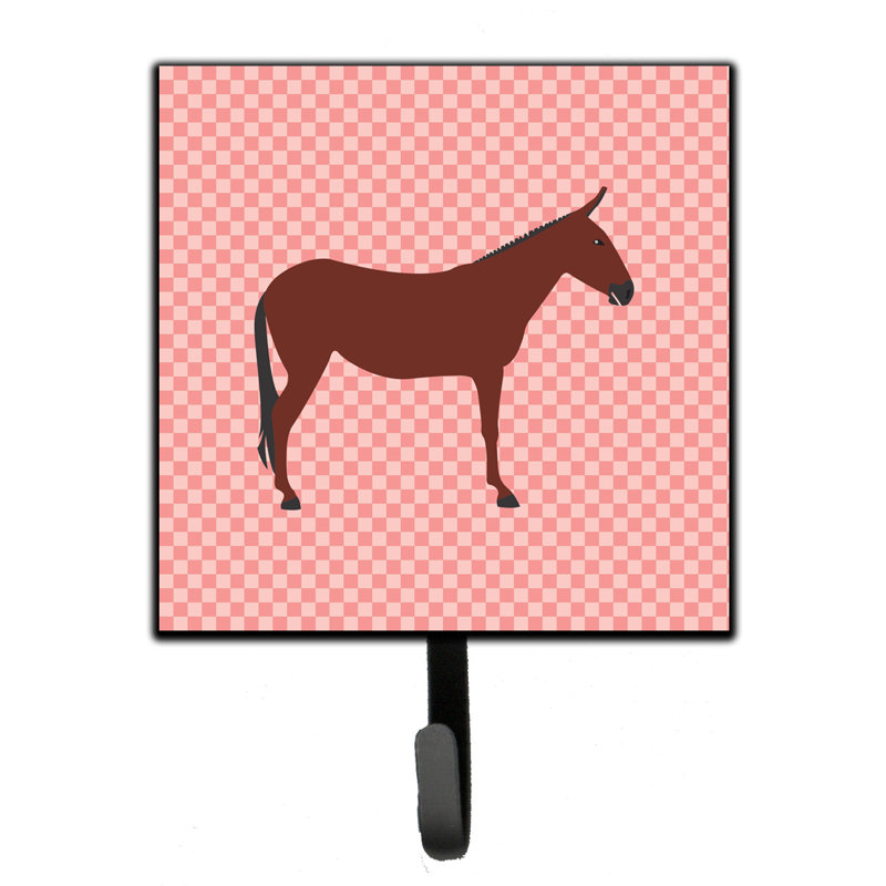Organisateur de clés murales hinny cheval donkey avec crochets clés Alcibiades, Rose
