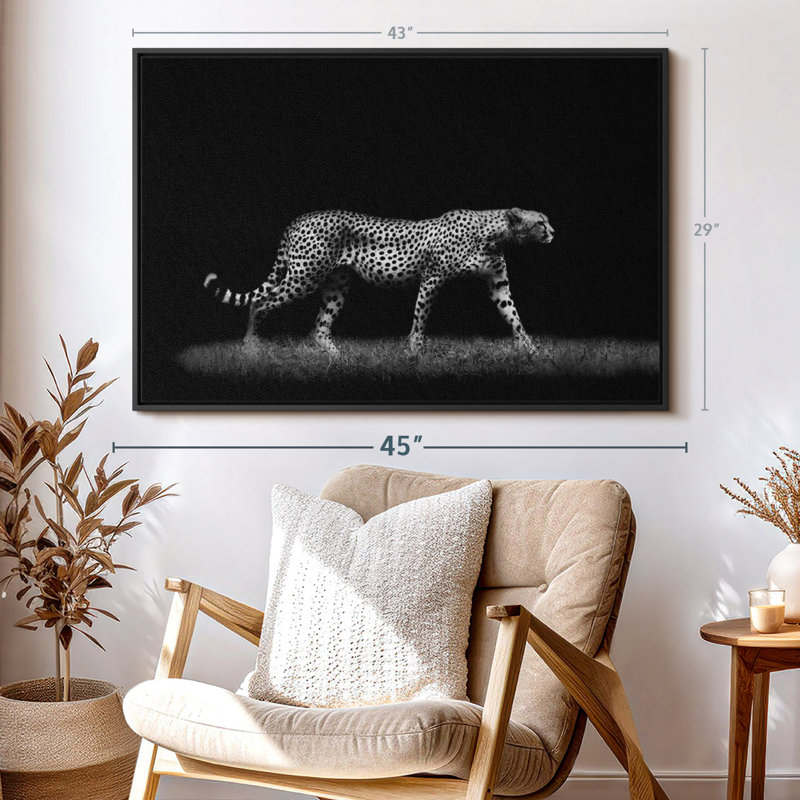 Animal "Impression sur toile monochrome", H 29 po x l 43 po