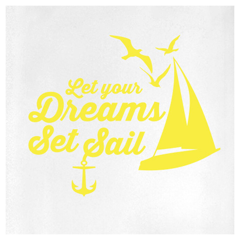 Nautical & Beach Wall Decal, Bright Yellow