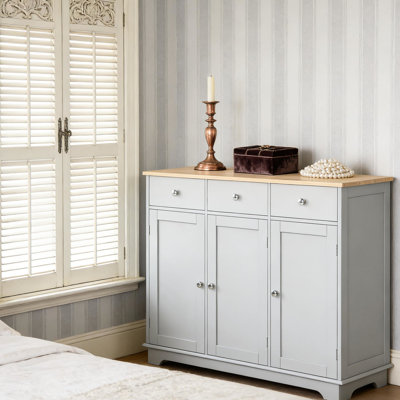 Armoire de rangement autoportante avec tiroirs et tablettes, espace de travail en bois d'hévéa naturel, bois d'ingénierie gris, pour salle de bain, cuisine, étagère à 2 niveaux, comptoir, décoration polyvalente