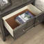 Table de chevet transitionnelle 1pc gris-753729961