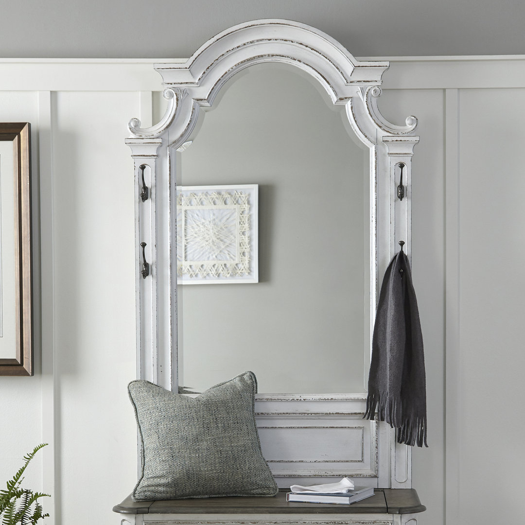 Colchester 38" W Hall Tree w/ Bench, Shoe Storage, & Mirror Laurel Foundry Modern Farmhouse®