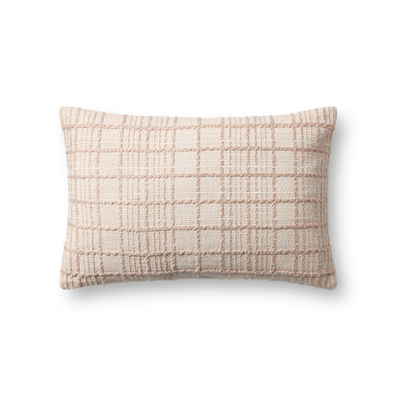 Coussin Magnolia Home par Joanna Gaines x Loloi Liv, H 21 po x l 13 po, Beige, Duvet