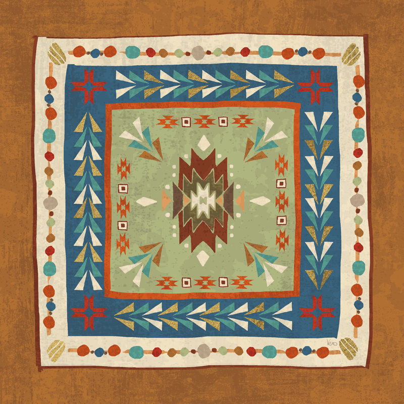 Southwest At Heart Tile VIII by Veronique Charron - Wrapped Canvas Painting, 122cm H x 122cm W x 3.8cm D