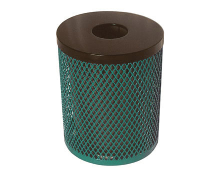 Steel Open Kitchen Trash Can - 32 Gallons