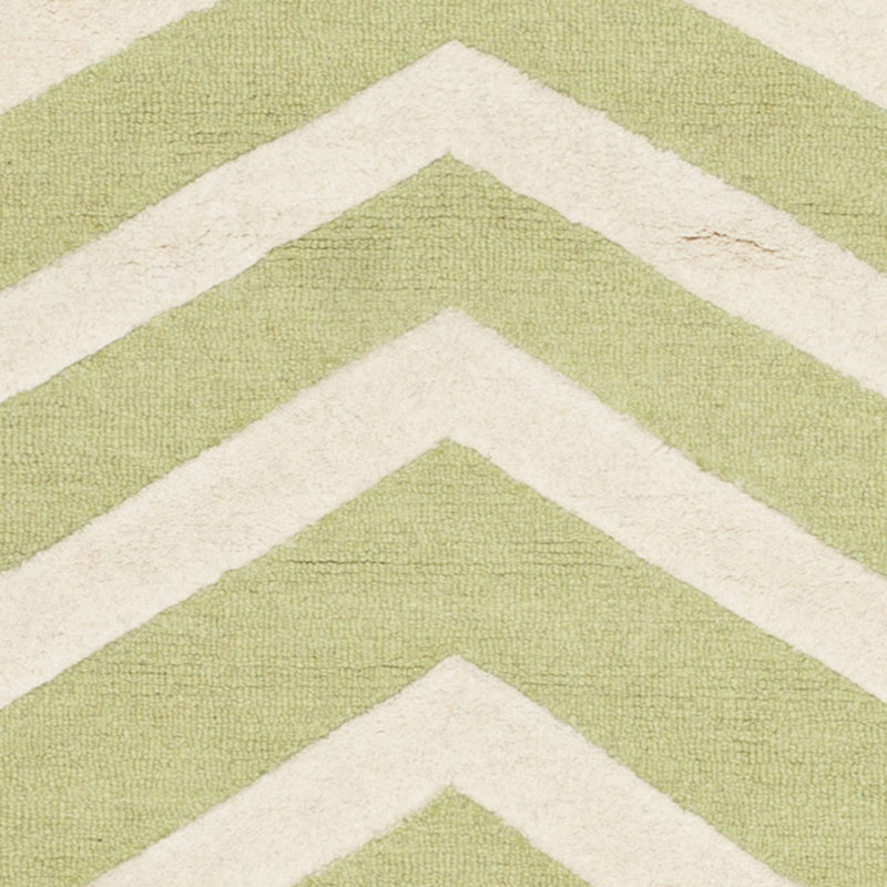 Shept Mallet Chevron Wool Hand Woven Area Rug, Rectangle 152 x 244 cm