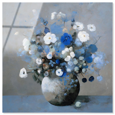 «Vase of Cyan», reproduction d'art acrylique par Art Remedy