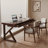 Tan Rectangular Solid Wood desks-107971814