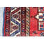 Tapis décoratif en laine rouge noué à la main de conception unique 3 pi 8 po x 5 pi 6 po Britza