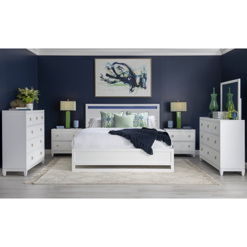 Arantxa Solid Wood 56'' W 6 - Drawer Dresser, White