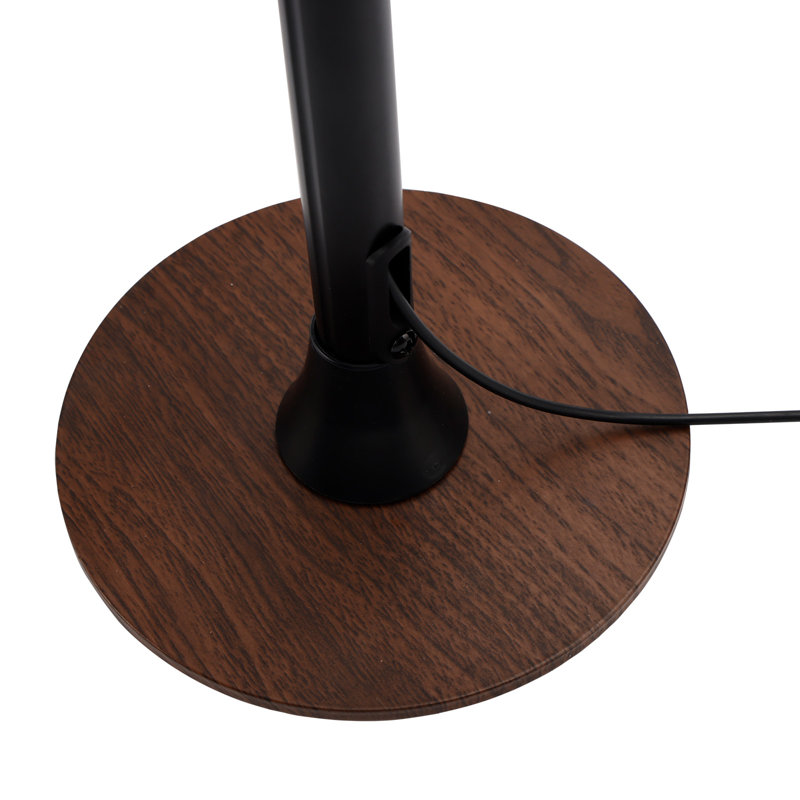 57 po Lampe sur pied à DEL à intensité variable, lampe sur pied à hauteur réglable, Noyer